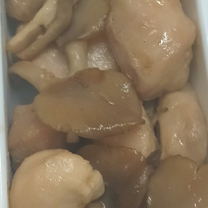 鶏もも肉とひらたけの炒め煮